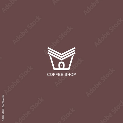 Coffee shop logo. Simple natural home logo design, cafe or restaurant logo, coffee and tea shop for business.