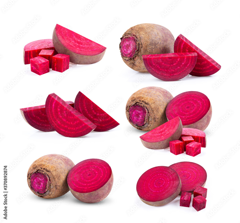 Beetroot slices on white background. Beetroot slices on white background.