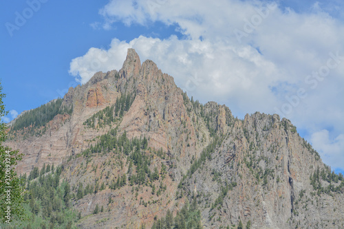 The stunning rock formation of Wetterhorn Peak in Hindsdale County, Colorado