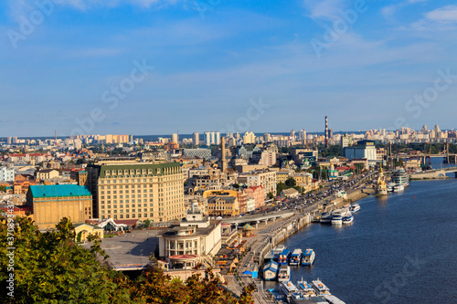 Wallpaper Mural View of the Dnieper river and Kiev cityscape, Ukraine Torontodigital.ca