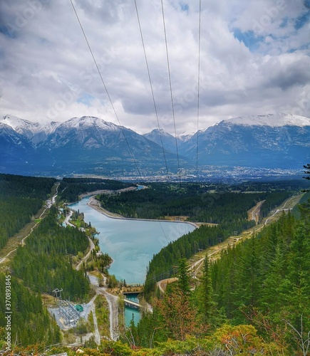 over view of lake and mountains