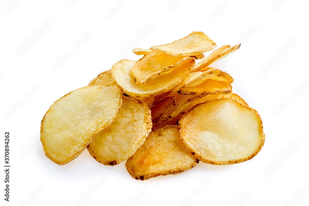 deep-fried potato slices. isolated. deep-fried potato slices. isolated.