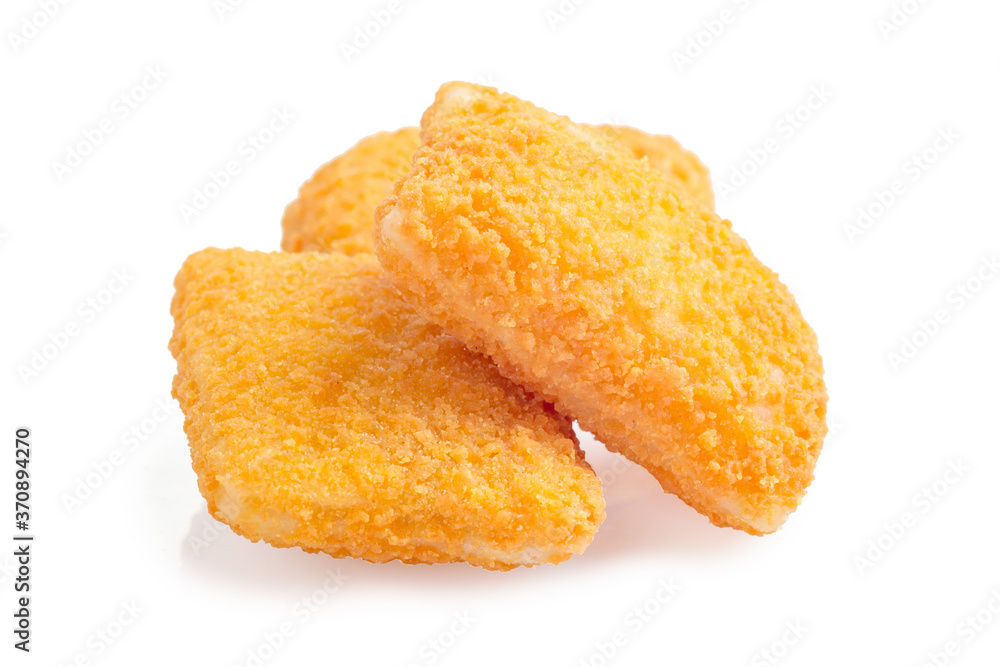 cheese pads in batter. isolated.