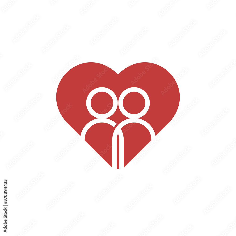 Friend vector icon logo design template illustration Friend vector icon logo design template illustration