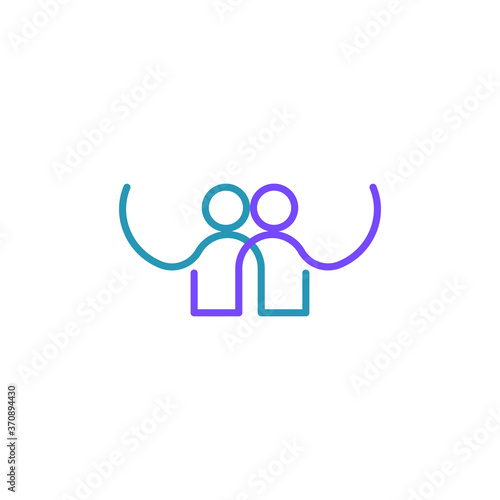 Friend vector icon logo design template illustration