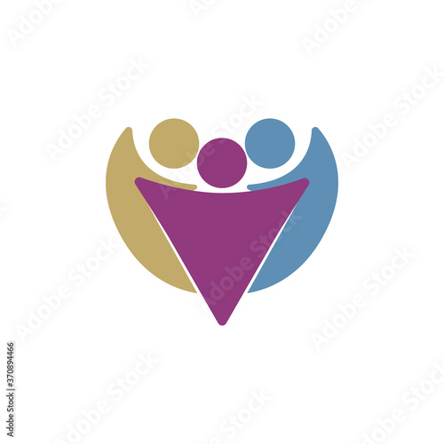 Friend vector icon logo design template illustration