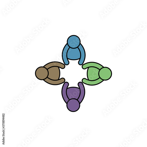 Friend vector icon logo design template illustration