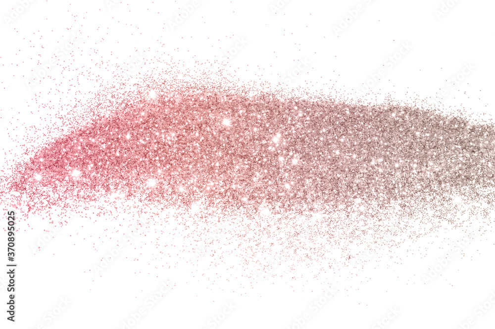 Pink glitter on white background Pink glitter on white background
