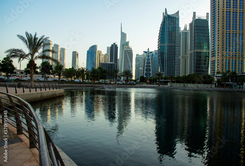 View of a skyscrapers in Jumeirah Lake towers area. Dubai.