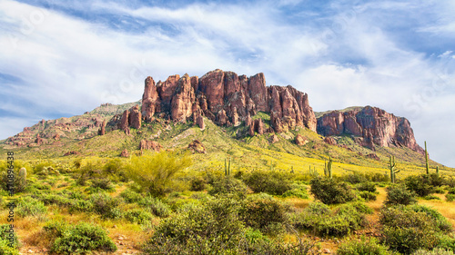 Flatiron Peak from Lost Dutchman State Park on a Sunny Spring Day