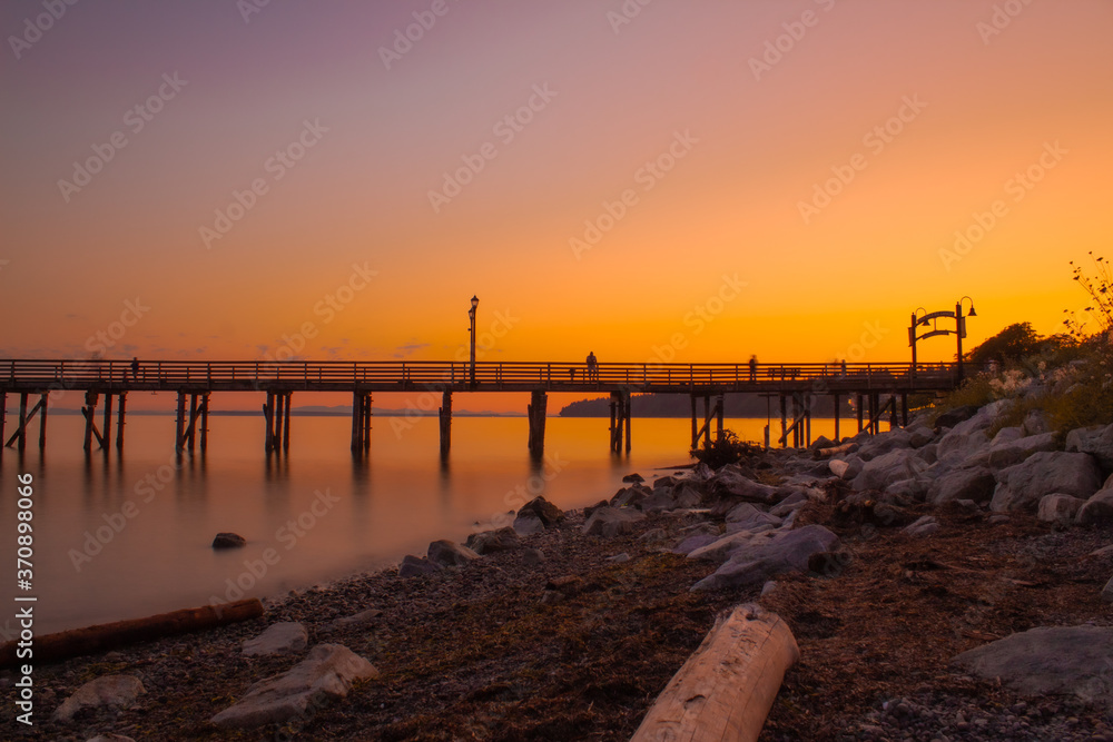 Sunset at White Rock Beach- Canada's Longest Pier.