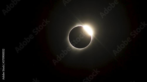 Eclipse shot totality diamond ring shot solar flares