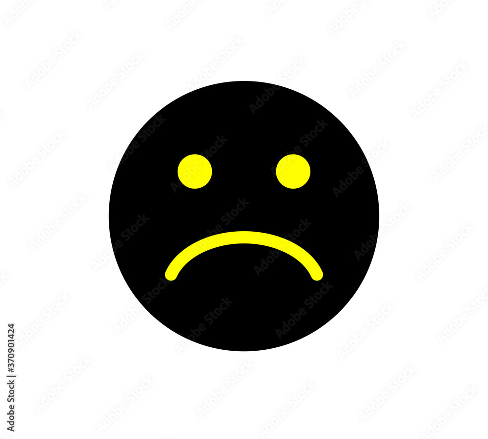 Fototapeta premium sad emoji icon vector isolated.