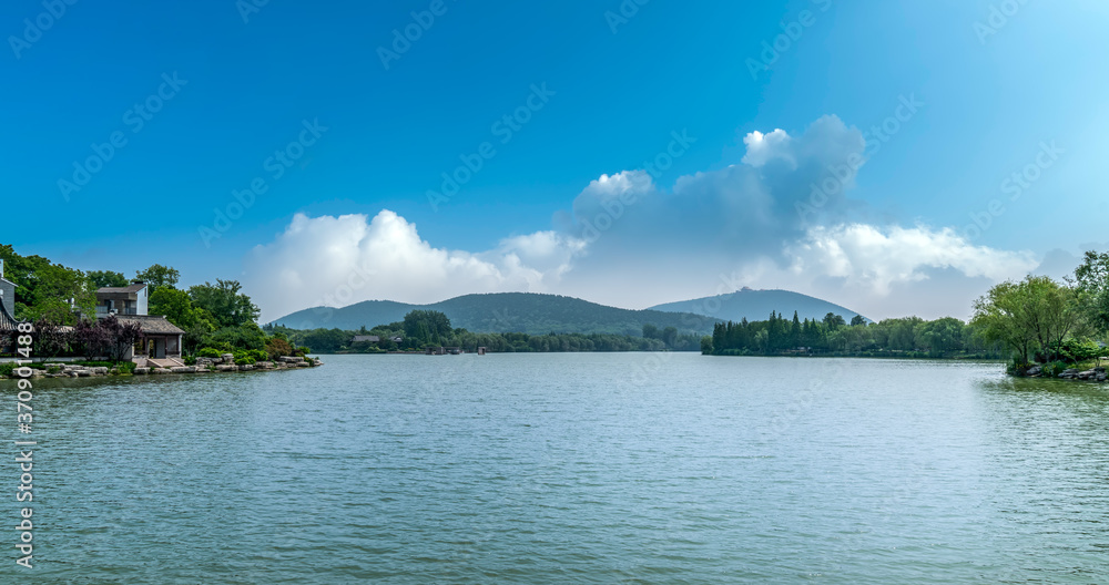 The Beautiful Landscape of Yulong Lake in Xuzhou