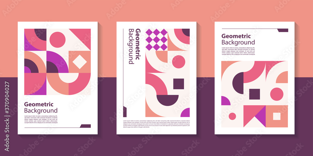Modern geometric poster background design with abstract shape.