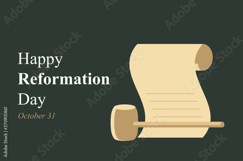 31 October Happy Reformation Day is Protestant Christian religious holiday. Vector illustration
