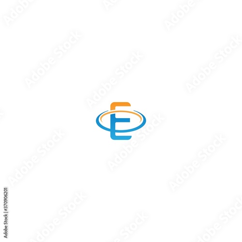 E Letter circle Logo  Concept Letter E   icon circle illustration