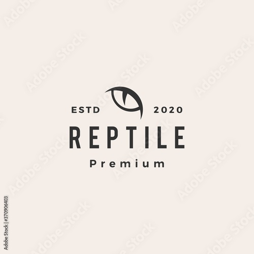 reptile eye hipster vintage logo vector icon illustration