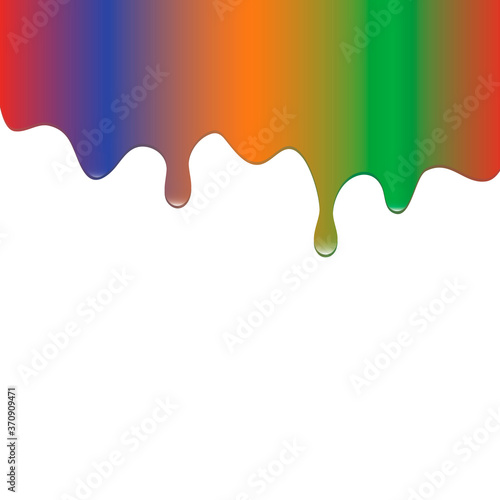 Dripping colorful paint. Vector illustration