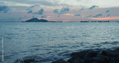 Sea and sky under sunset