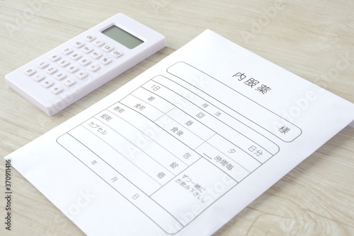 Photos 処方された内服薬と計算機