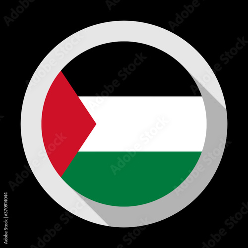 Free Download round icon with paplestines flag, isolated on black background - GFXLoad