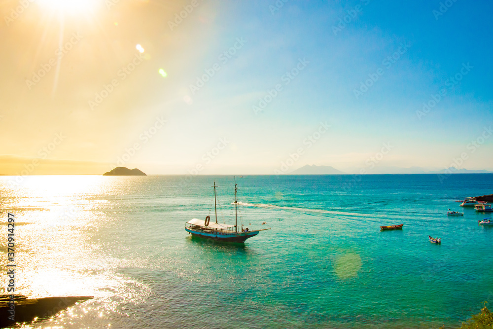 Obraz premium yacht on blue sea