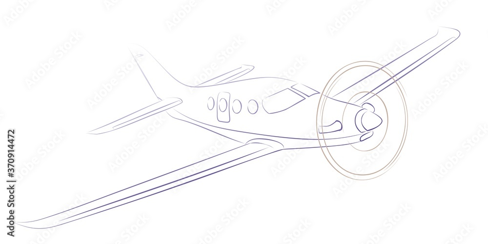 The Sketch of a passenger airliner.
The Sketch of a passenger airliner.