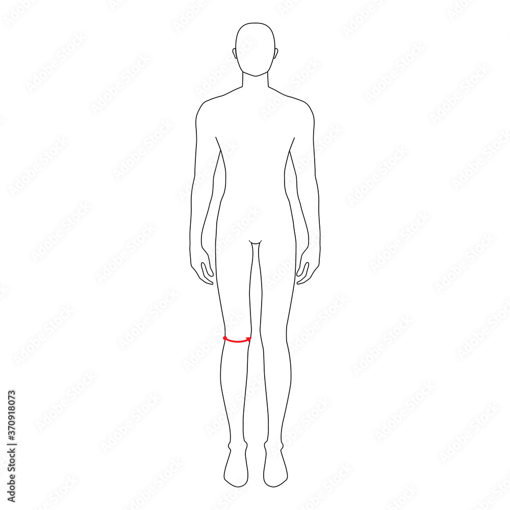 Men to do knee measurement fashion Illustration for size chart. 7.5 head size boy for site or online shop. Human body infographic template for clothes. Men to do knee measurement fashion Illustration for size chart. 7.5 head size boy for site or online shop. Human body infographic template for clothes.