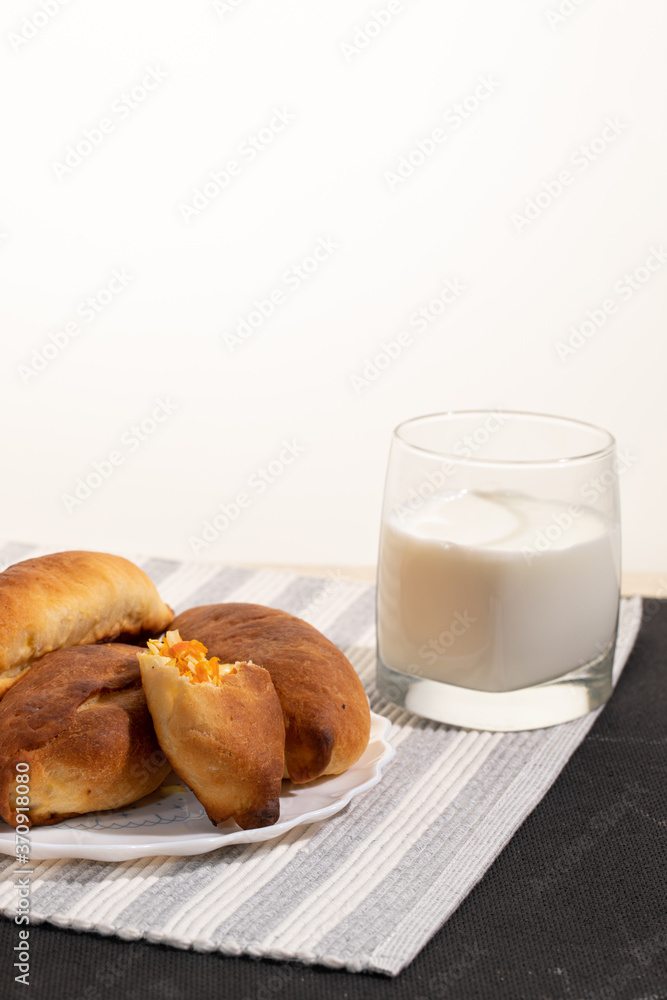 tasty patties baked with carrot and cheese filling on plate tasty patties baked with carrot and cheese filling on plate