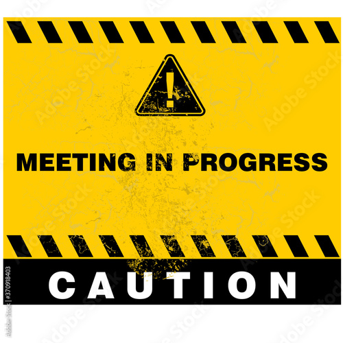 meeting in Progress, sign vector