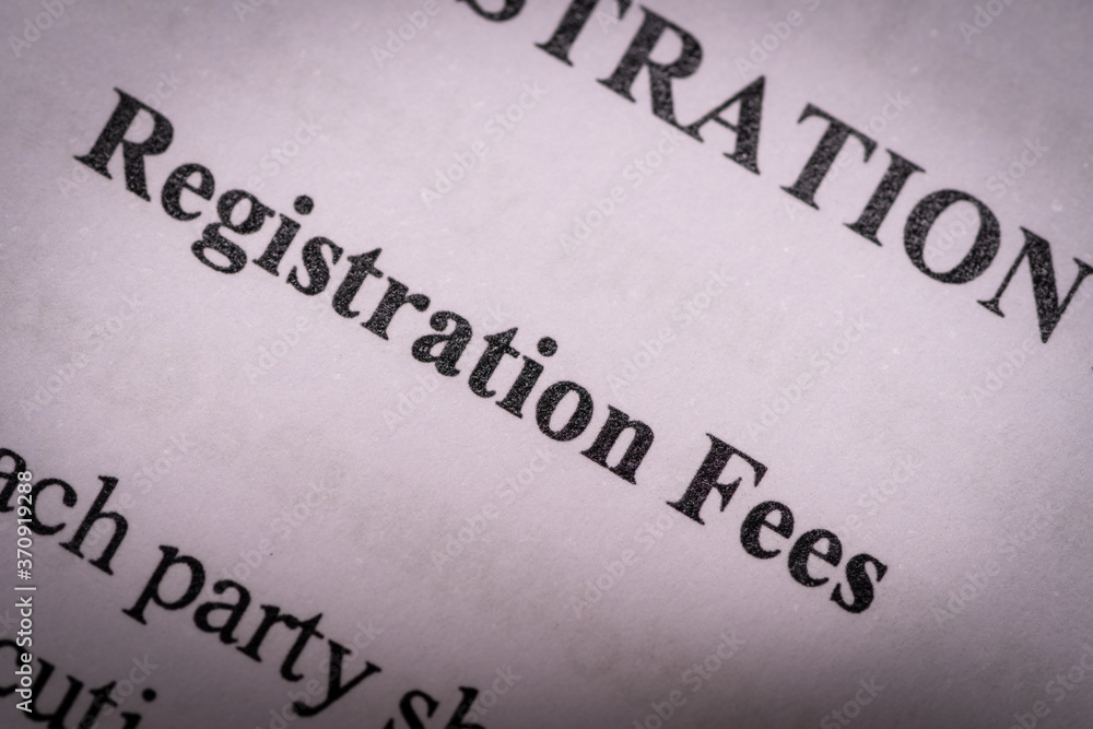 The letter of registration fee in an agreement The letter of registration fee in an agreement
