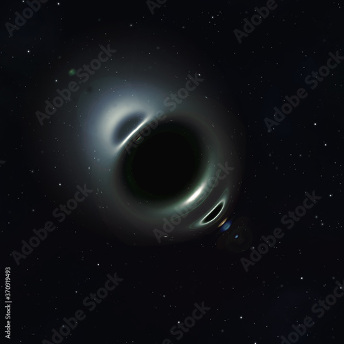 Bilde på lerret An illustration of a singularity in space