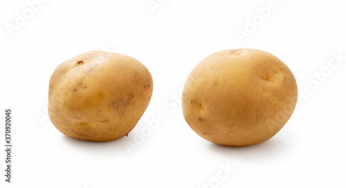 Potatoes on a white background