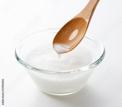Water-soluble starch on a white background