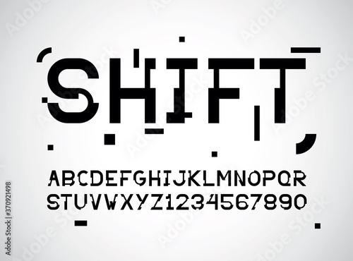 shift font and alphabet two style