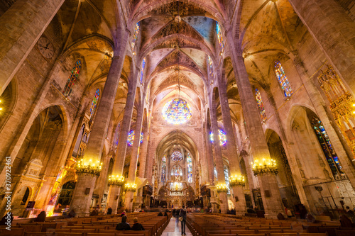 Catedral de Mallorca , siglo XIII, Monumento Histórico-artístico, Palma, mallorca, islas baleares, españa, europa