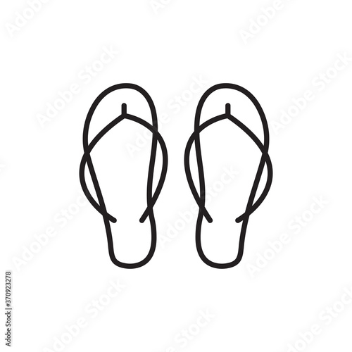 Flip flop icon design template vector isolated illustration
