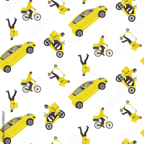 Delivery service or courier service seamless pattern.
