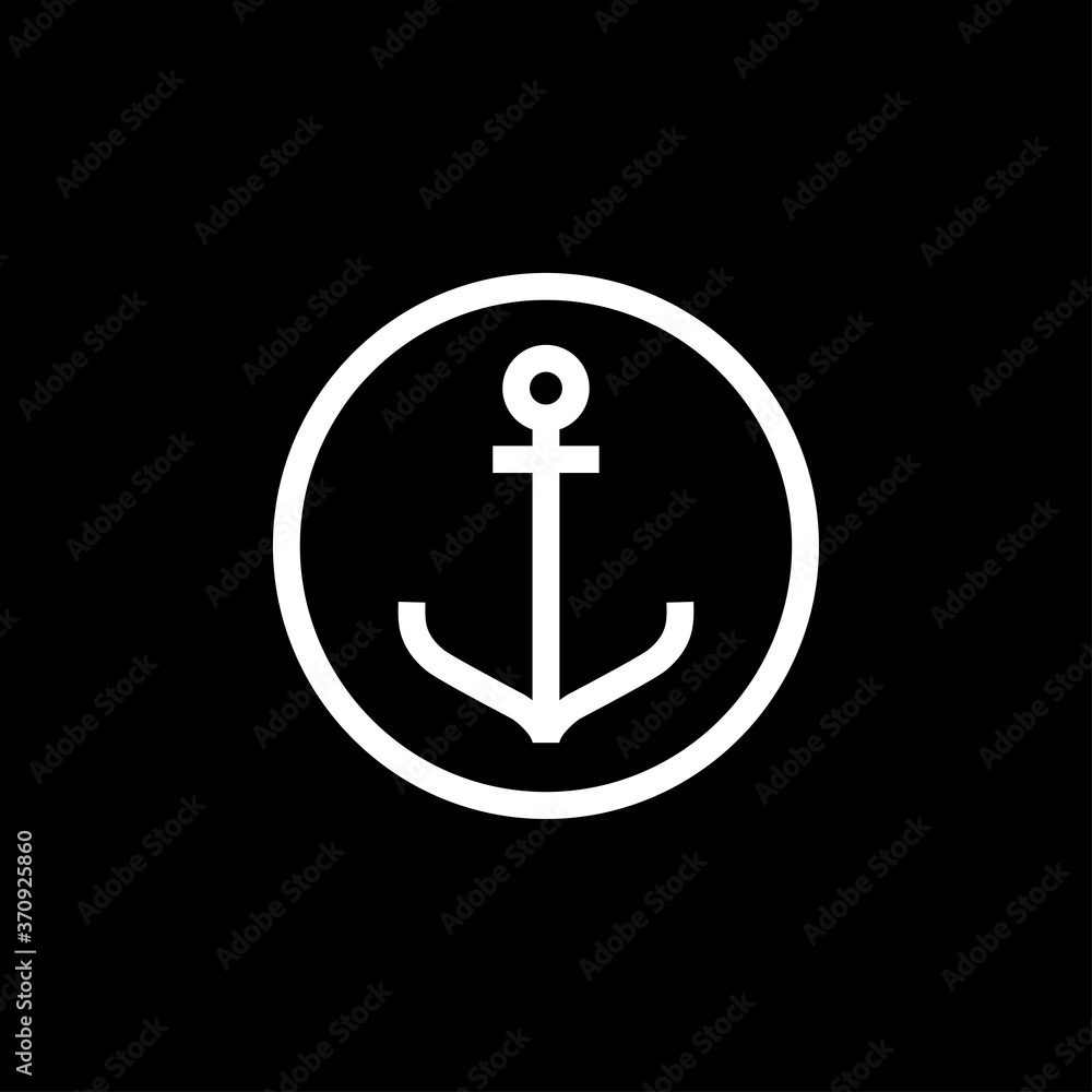 Anchor icon. Anchored flat vector icon for apps and websites Anchor icon. Anchored flat vector icon for apps and websites