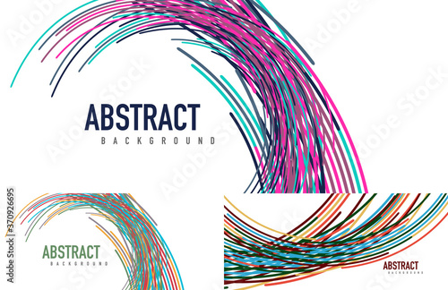 Set of geometric abstract backgrounds, wave design