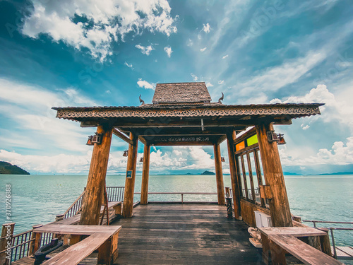 View of paradise Santhiya resort in Koh Yao Yai, island in the Andaman sea between Krabi and Phuket Thailand photo