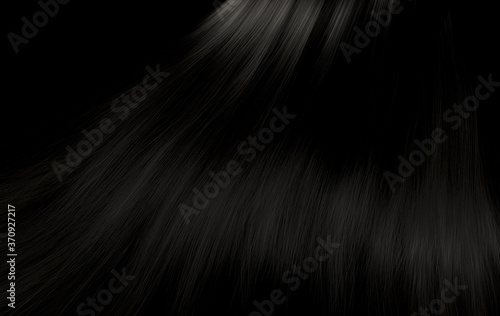 Quadro su tela Long Black Hair