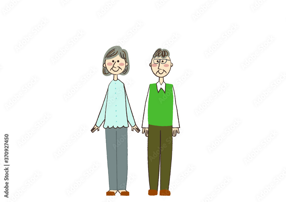 笑顔の老夫婦 笑顔の老夫婦