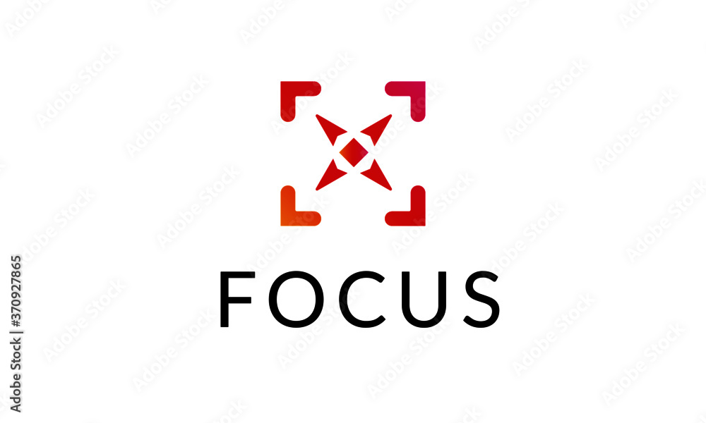 Focus icon vector logo, target, compass Focus icon vector logo, target, compass