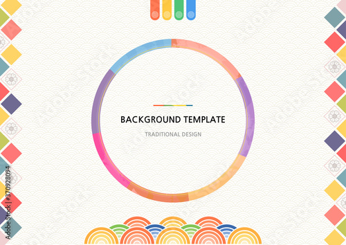 Korean traditional background template design
