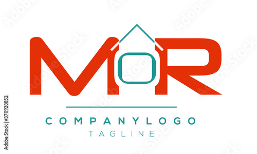 MOR initials monogram letter text alphabet logo design
