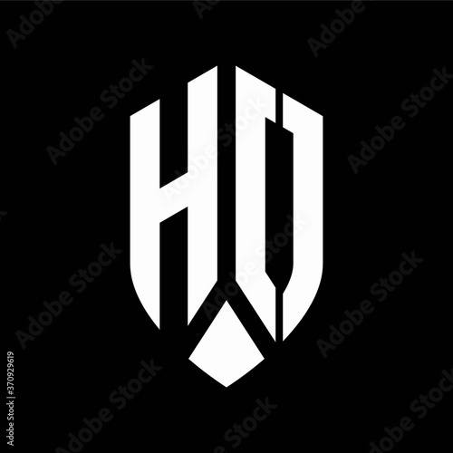 ho logo monogram with emblem shield style design template