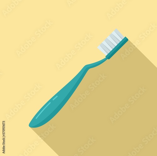 Survival toothbrush icon. Flat illustration of survival toothbrush vector icon for web design