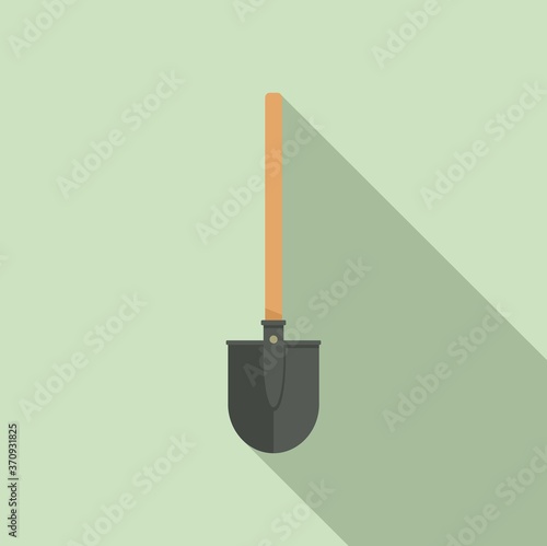 Survival shovel icon. Flat illustration of survival shovel vector icon for web design